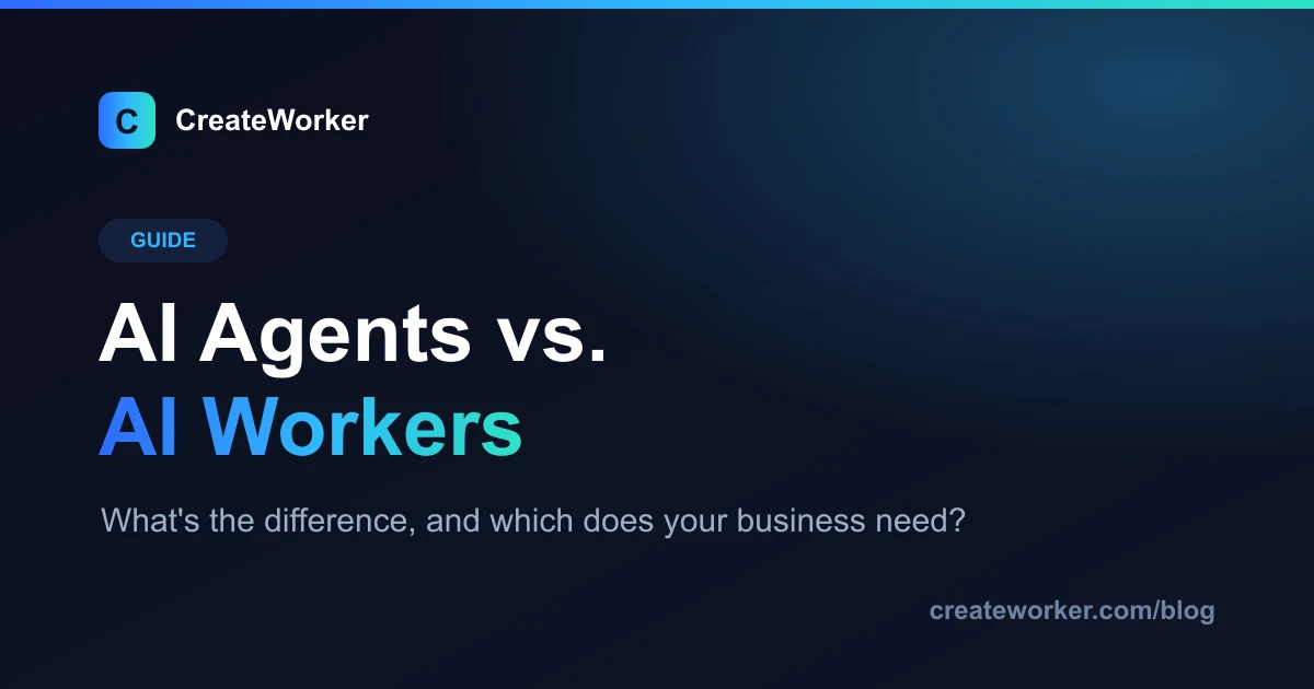 AI Agents vs. AI Workers: What's the Difference?